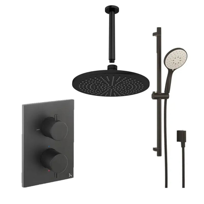 Crosswater MPRO Dual Outlet Shower Set with Rain Head and