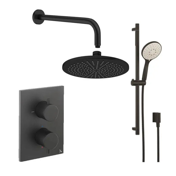 Crosswater MPRO Dual Outlet Shower Set with Rain Head and