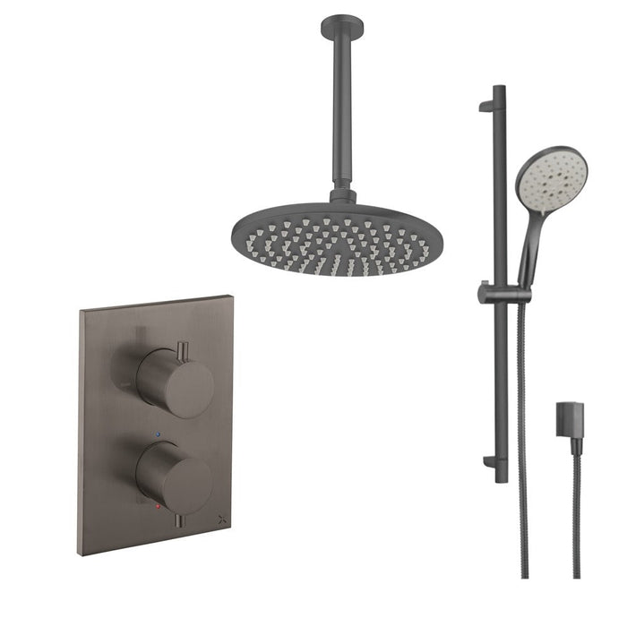 Crosswater MPRO Dual Outlet Shower Set with Rain Head