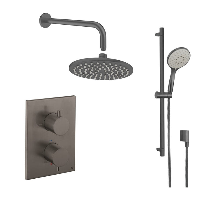 Crosswater MPRO Dual Outlet Shower Set with Rain Head