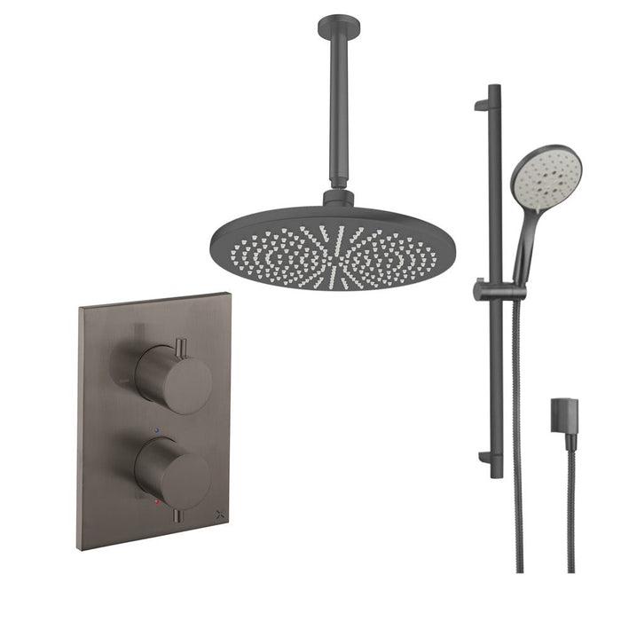 Crosswater MPRO Dual Outlet Shower Set with Rain Head