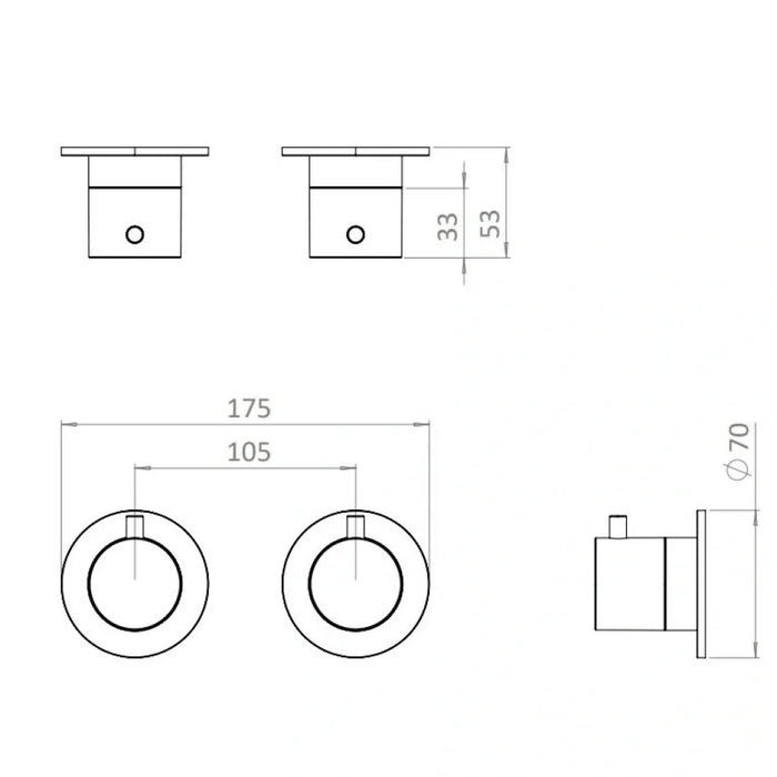 Crosswater MPRO Module 2 Outlet 2 Handle Shower Valve