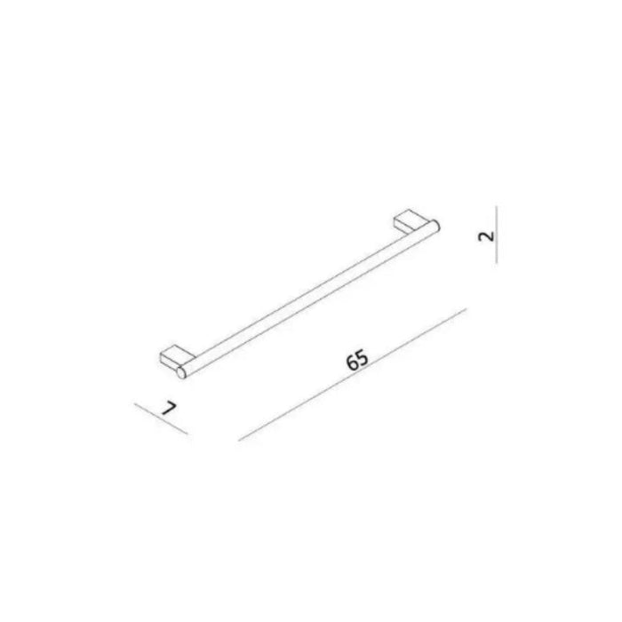 Crosswater MPRO Single Towel Rail Chrome - Towel Rings