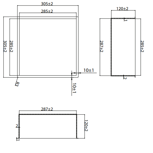 Crosswater Shower Niches - 305mm x 305mm - Brushed Bronze