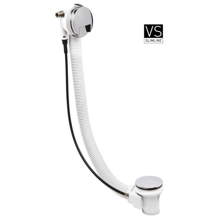 Crosswater Slimline Bath Filler With Pop Up Waste - Chrome