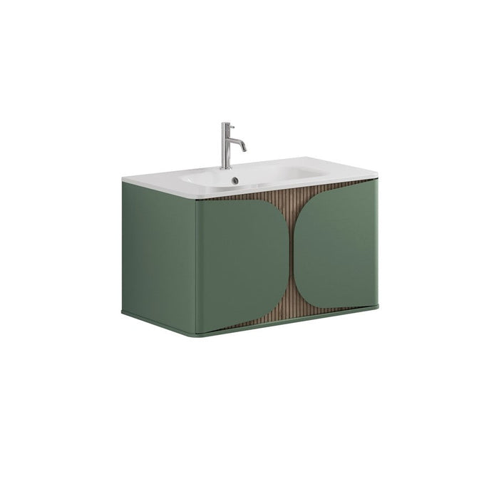 Crosswater Tambour 1 Drawer Wall Hung Vanity With Basin