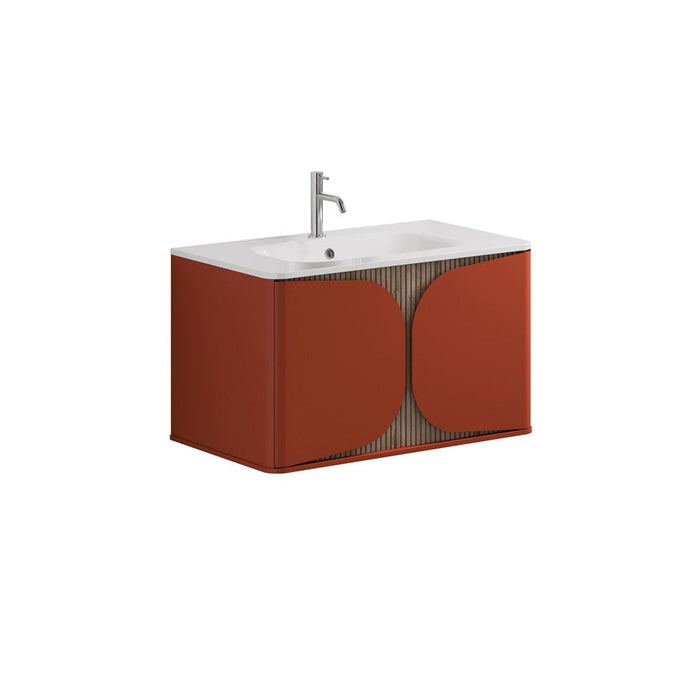Crosswater Tambour 1 Drawer Wall Hung Vanity With Basin
