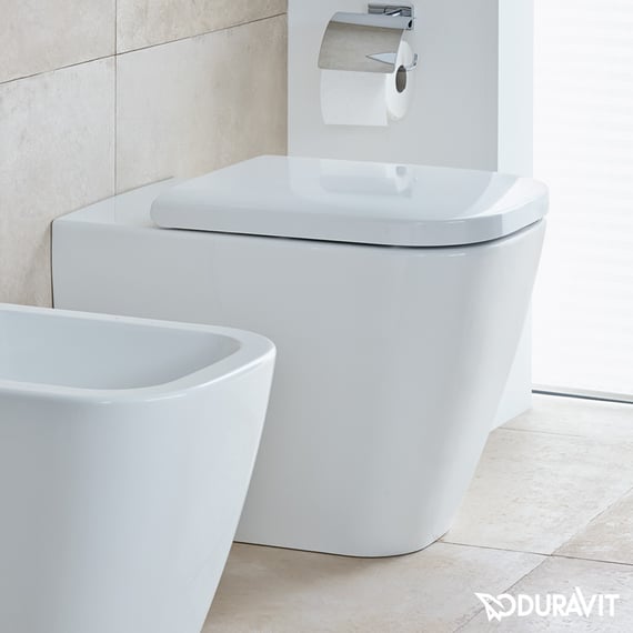 Duravit Happy D.2 Floor Standing Back to Wall Toilet & Soft Close Seat