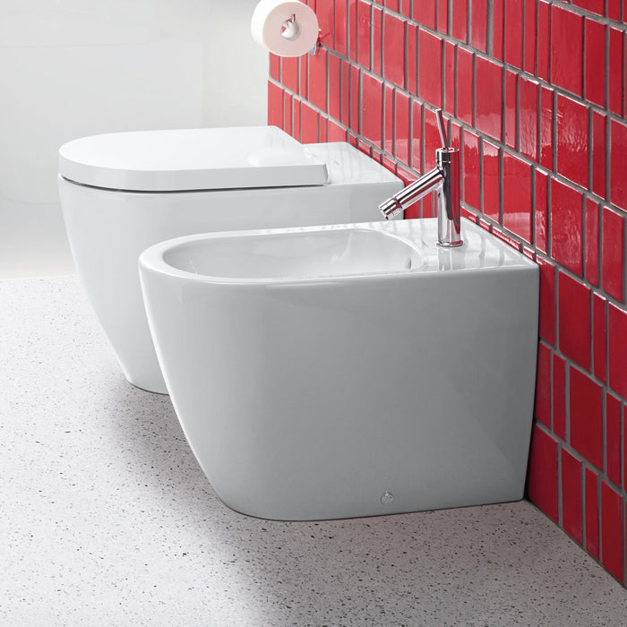 Duravit ME By Starck Floor Standing Back to Wall Toilet & Soft Close Seat