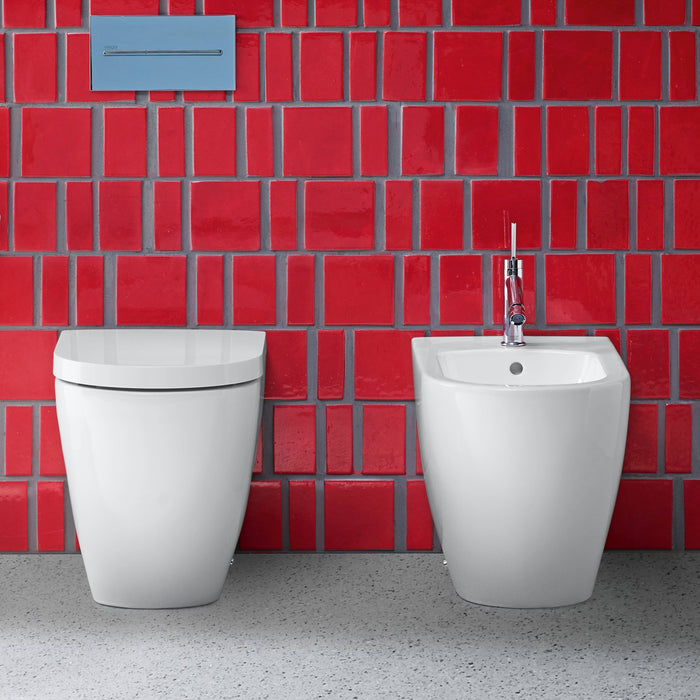 Duravit ME By Starck Floor Standing Back to Wall Toilet & Soft Close Seat