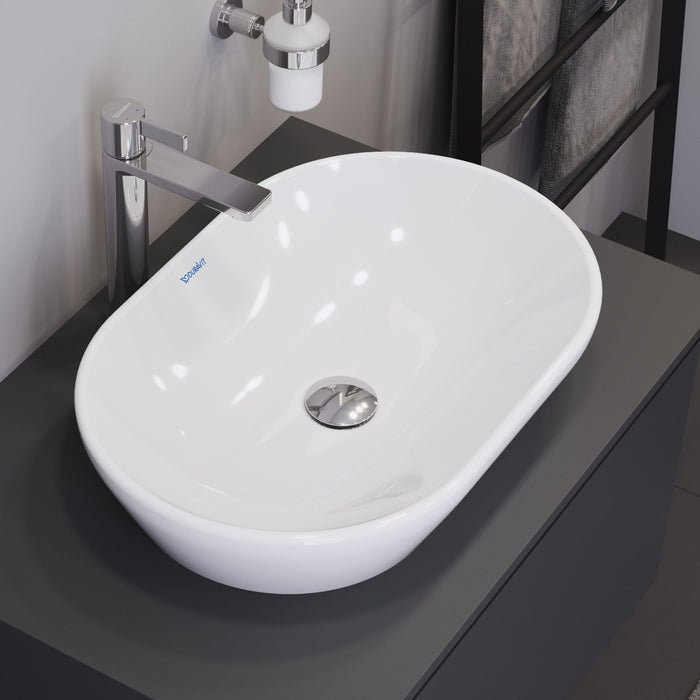 Duravit D-Neo 600 Oval Countertop Basin - Gloss White