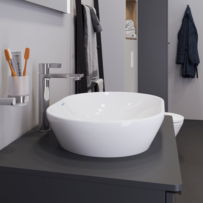 Duravit D-Neo 600 Oval Countertop Basin - Gloss White