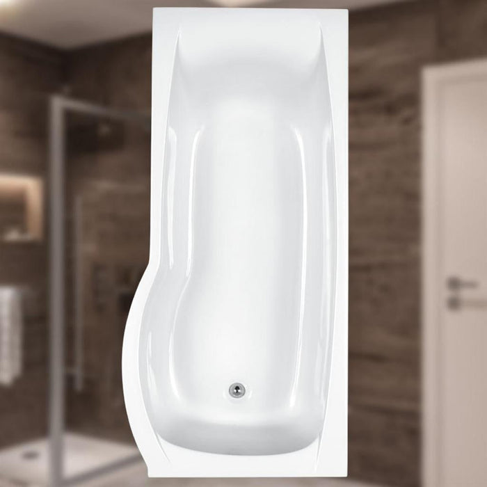 Eastbrook Axis P Shaped Shower Bath - 1700mm X 800mm