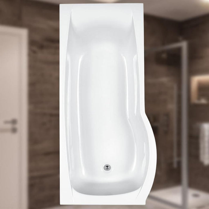 Eastbrook Axis P Shaped Shower Bath - 1700mm X 800mm