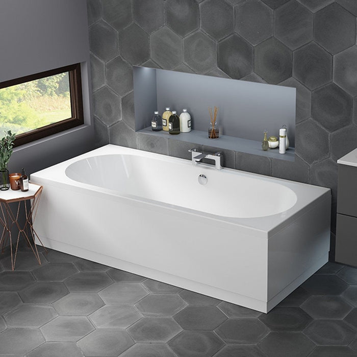 Eastbrook Biscay Straight Edge Double Ended Bath - 1800mm x