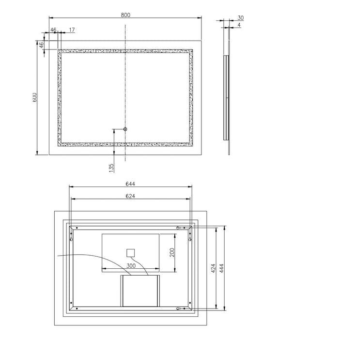 Eastbrook Bivieve Rectangular Illuminated Mirror