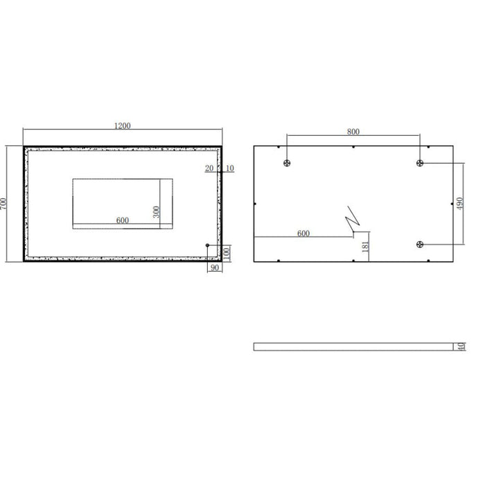 Eastbrook Castelli Framed Illuminated Mirror - Illuminated