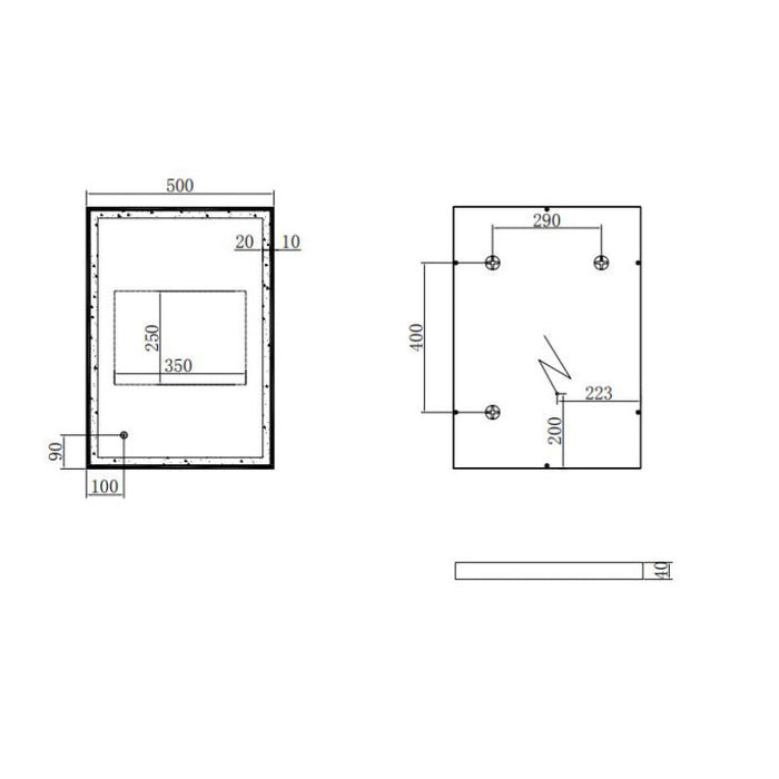 Eastbrook Castelli Framed Illuminated Mirror - Illuminated