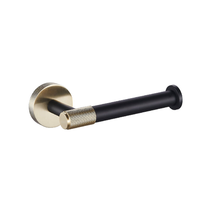 Eastbrook Catania Toilet Roll Holder - Matt Black/Brushed