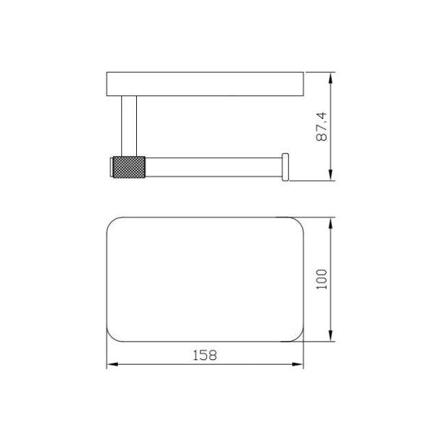 Eastbrook Catania Toilet Roll Holder With Shelf - Matt