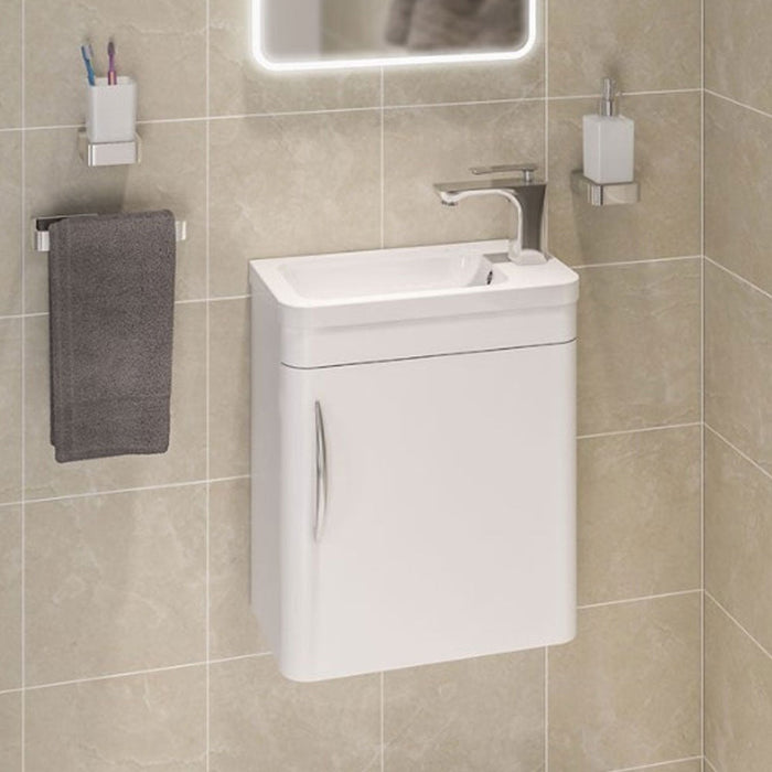 Eastbrook Cavone 1 Door Cloakroom Wall Hung Vanity Unit