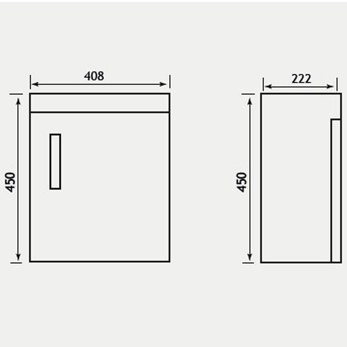 Eastbrook Cavone 1 Door Cloakroom Wall Hung Vanity Unit