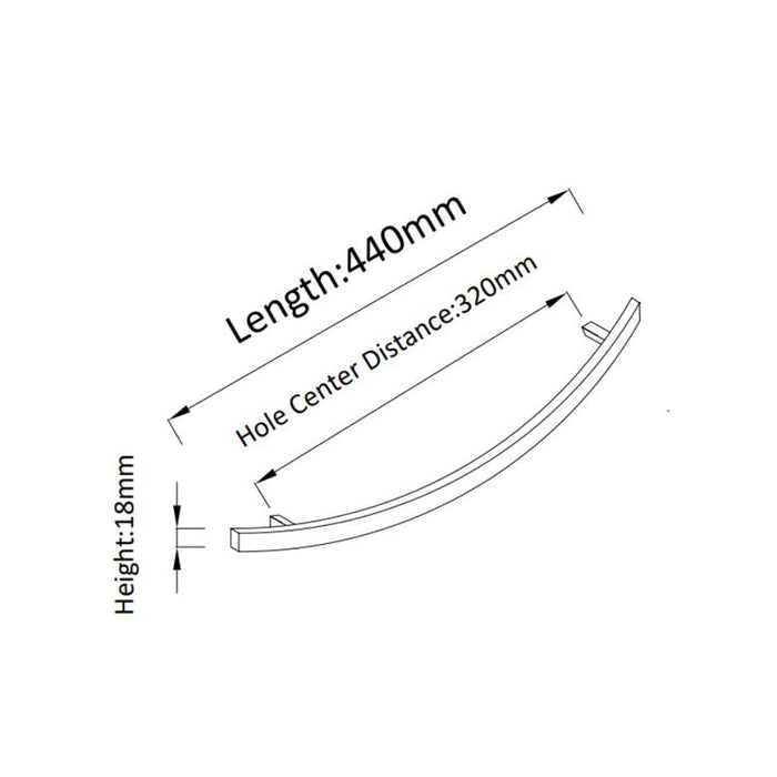 Eastbrook Centa Curved Furniture Handle - Furniture