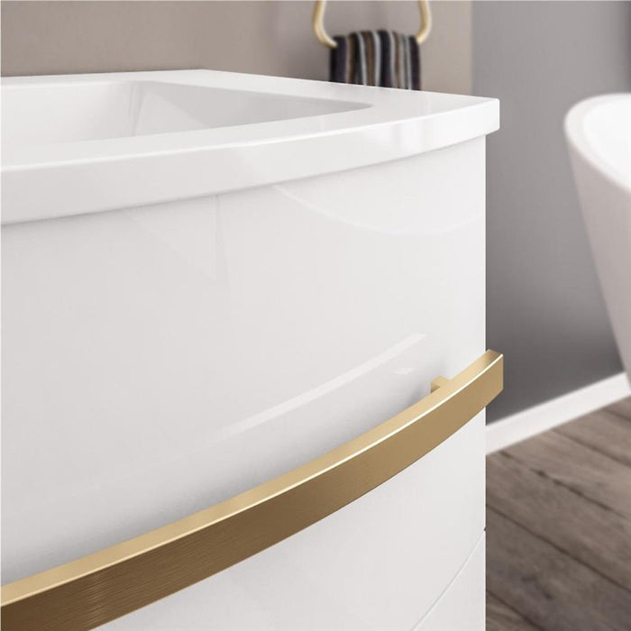 Eastbrook Centa Curved Furniture Handle - Brushed Brass