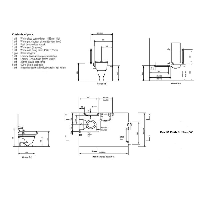 Eastbrook Close Coupled Doc M Pack - Doc M Packs