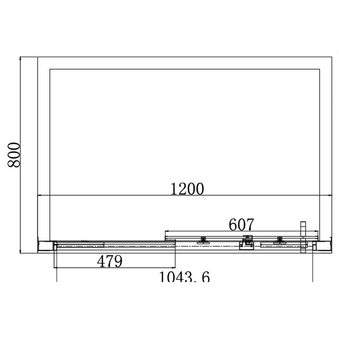 Eastbrook Corniche Recessed Sliding Shower Door - 1200mm