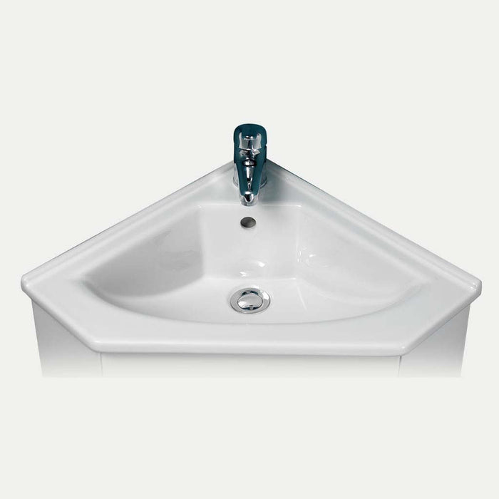 Eastbrook Diamante Wall Hung Corner Basin - 450mm Wide - 1
