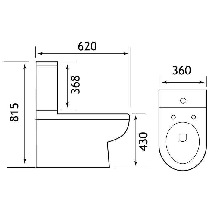 Eastbrook Dura Rimless Comfort Height Back To Wall Close