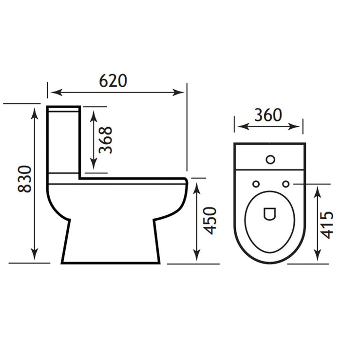 Eastbrook Dura Rimless Comfort Height Close Coupled Toilet