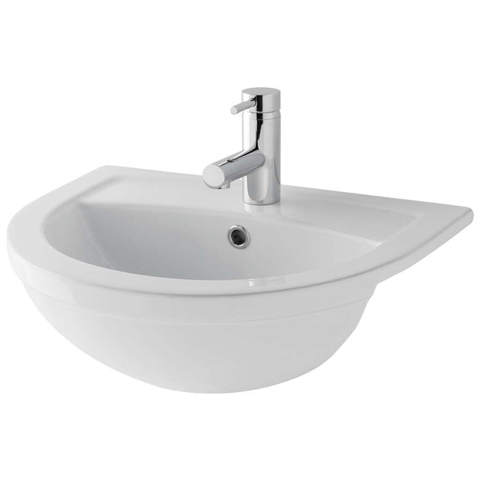 Eastbrook Dura Semi Recessed Basin - 513mm Wide - 1 TH