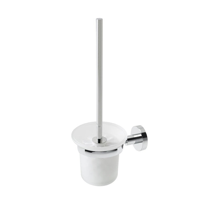 Eastbrook Genoa Glass Toilet Brush Holder - Chrome - Toilet