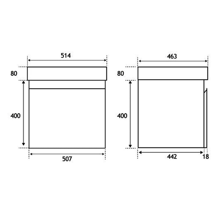 Eastbrook Gravina 1 Drawer Wall Hung Vanity Unit With Basin