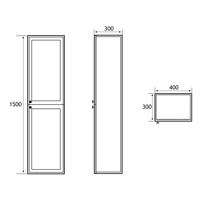 Eastbrook Hardwick 2 Door Tall Wall Hung Tall Storage Unit
