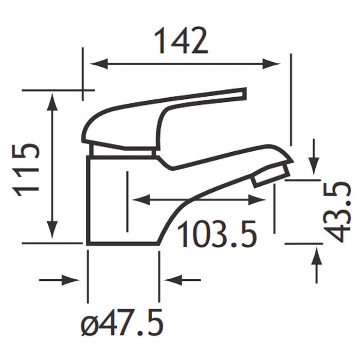 Eastbrook Isbourne Mono Basin Mixer Tap With Waste - Chrome