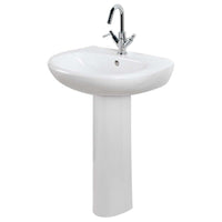 Eastbrook Kompact Basin With Full Pedestal - 560mm Wide - 1