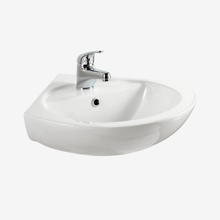 Eastbrook Loire Wall Hung Corner Basin - 560mm Wide - 1 TH