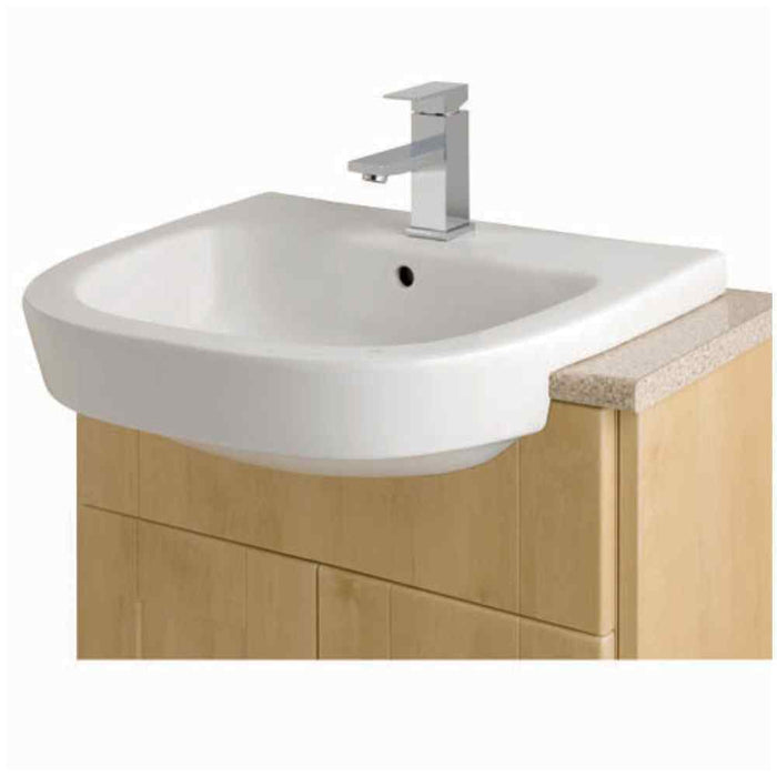 Eastbrook Metro Semi-Recessed Basin - 520mm Wide - 1 TH