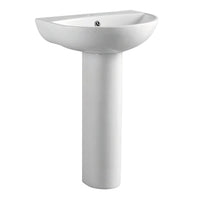 Eastbrook Osterley Basin With Full Pedestal - 1 TH - White
