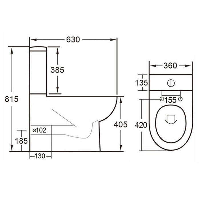Eastbrook Osterley Comfort Height Back To Wall Eco Vortex