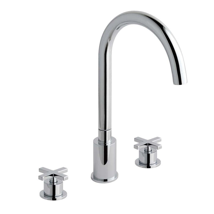 Eastbrook Prado Star 3 Hole Deck Mounted Basin Mixer Tap