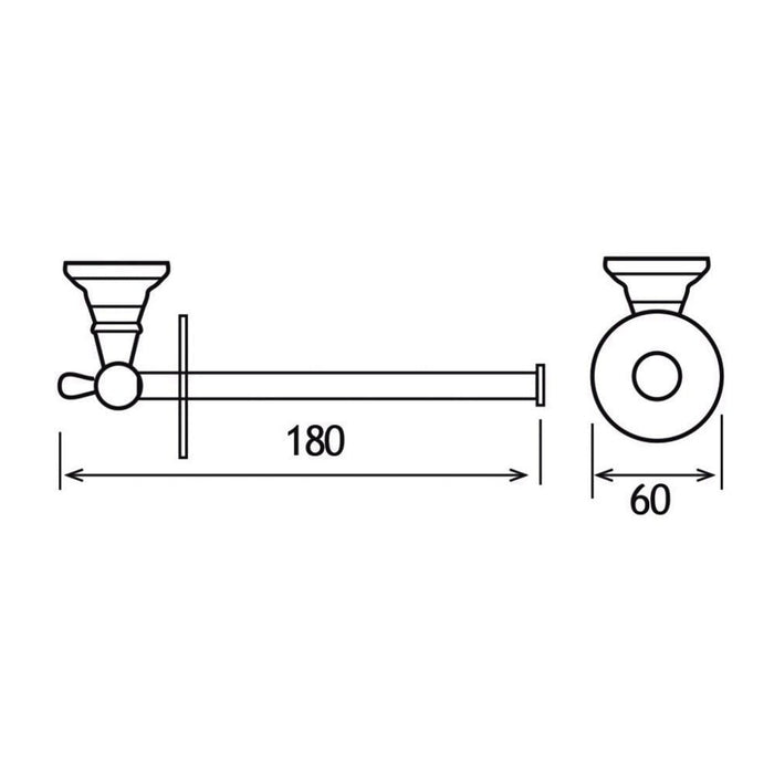 Eastbrook Rockingham Toilet Roll Holder - Chrome - Toilet