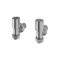 Eastbrook Round Angled Radiator Valves Pair - Chrome