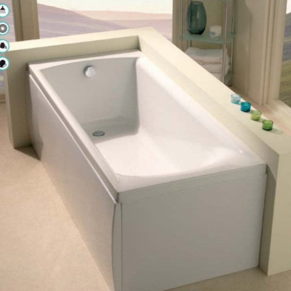 Eastbrook Sigma Single Ended Bath - 1800mm X 800mm - No TH - White