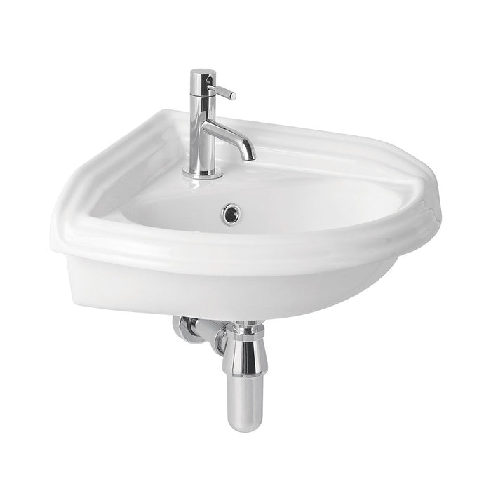 Eastbrook Tamarind Corner Wall Hung Basin - 525mm Wide - 2