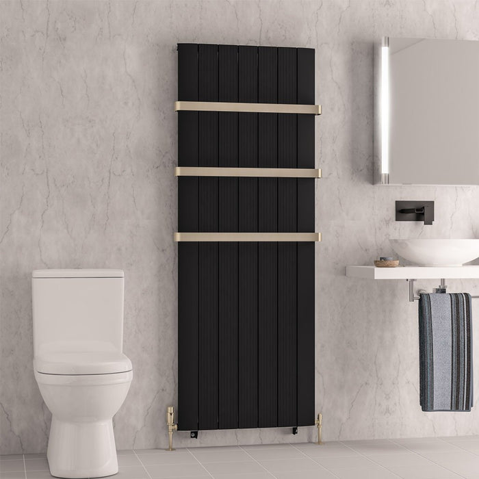 Eastbrook Trent Aluminium Designer Radiator Matt Black