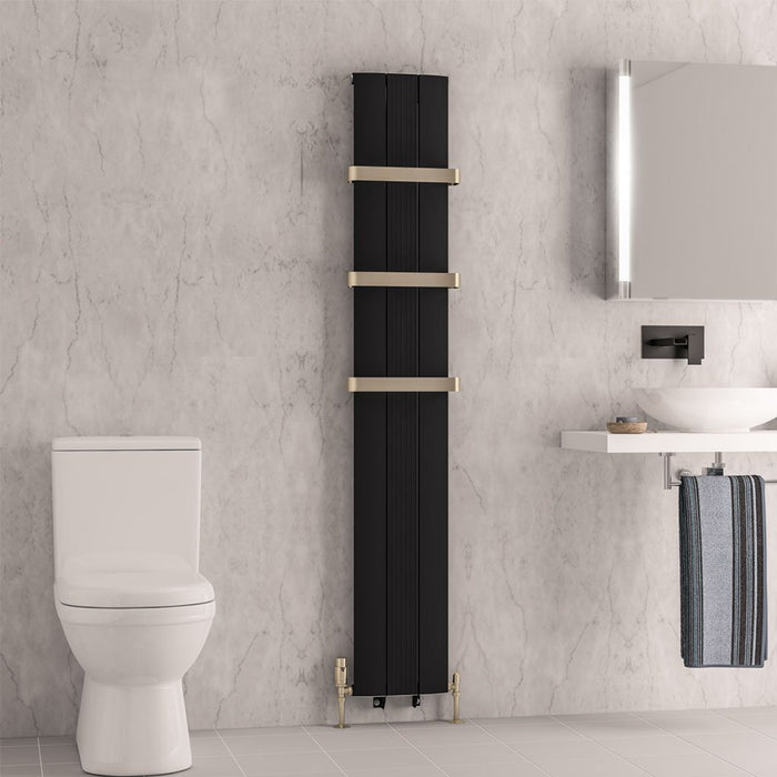 Eastbrook Trent Aluminium Designer Radiator Matt Black